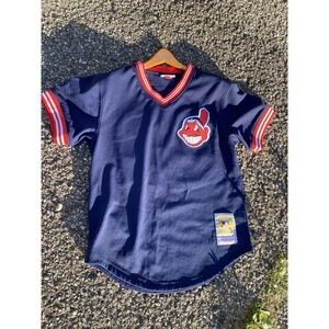 Mitchell & Ness Joe Carter #30 Cleveland Indians Batting Practice Jersey Mens M